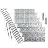 FASDE Traditional Style/Pattern 4 Decorative Vinyl Backsplash 15 sq ft Kit in Brushed Aluminum view 1