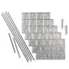 FASDE Traditional Style/Pattern 4 Decorative Vinyl Backsplash 15 sq ft Kit in Crosshatch Silver view 1
