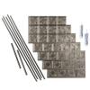 FASDE Traditional Style/Pattern 4 Decorative Vinyl Backsplash 15 sq ft Kit in Brushed Nickel view 1