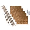 FASDE Traditional Style/Pattern 4 Decorative Vinyl Backsplash 15 sq ft Kit in Antique Bronze view 1