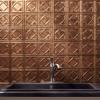FASDE Traditional Style/Pattern 4 Decorative Vinyl Backsplash 15 sq ft Kit in Antique Bronze view 3