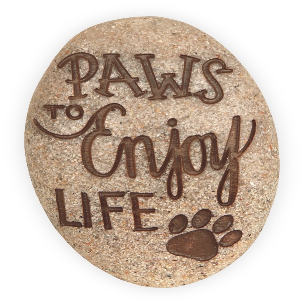 AngelStar 49724 Paws to Enjoy Life Pawsitive Stone, Multi