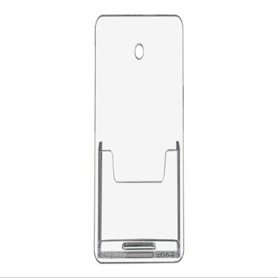 Marketing Holders 2 Pieces Acrylic Business Card Holder Wall Mount Clear Sticker Display Rack Single Pocket Clear Acrylic Card Organizer Sticker Display Pre Drilled Hole Card Storage