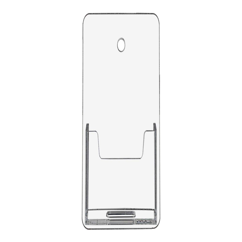 Marketing Holders 2 Pieces Acrylic Business Card Holder Wall Mount Clear Sticker Display Rack Single Pocket Clear Acrylic Card Organizer Sticker Display Pre Drilled Hole Card Storage