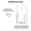 Marketing Holders Wall Mount Vertical Business Card Holder Clear Acrylic Hanging Card Display Holder Plastic Business Card Door or Wall Single Card Holder Organizer for Office Home view 2