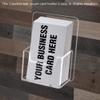 Marketing Holders Wall Mount Vertical Business Card Holder Clear Acrylic Hanging Card Display Holder Plastic Business Card Door or Wall Single Card Holder Organizer for Office Home view 4