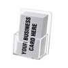 Marketing Holders 4 Pack Business Card Holder Wall Mount for 2" x 3.5" Vertical Gift Cards Hanging Hardware Included Use for Trade Shows Real Estate Agents Shared Working Spaces Clear Acrylic view 3