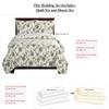 7- Pcs Bed Spread Set- Full -Carrie-Printed Quilted Wrinkle-Free Microfiber Includes 3-Pcs Coverlets Set and 4-Pcs Sheet Set view 4