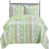 7- Pcs Bed Spread Set- Full -Hayley-Printed Quilted Wrinkle-Free Microfiber Includes 3-Pcs Coverlets Set and 4-Pcs Sheet Set view 1