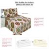 7- Pcs Bed Spread Set- California King -Julia Warm-Printed Quilted Wrinkle-Free Microfiber Includes 3-Pcs Coverlets Set and 4-Pcs Sheet Set view 4