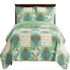 7- Pcs Bed Spread Set- Queen -Davina-Printed Quilted Wrinkle-Free Microfiber Includes 3-Pcs Coverlets Set and 4-Pcs Sheet Set view 1