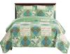 7- Pcs Bed Spread Set- King -Davina-Printed Quilted Wrinkle-Free Microfiber Includes 3-Pcs Coverlets Set and 4-Pcs Sheet Set view 1