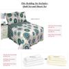 7- Pcs Bed Spread Set- Queen -Julia Cool-Printed Quilted Wrinkle-Free Microfiber Includes 3-Pcs Coverlets Set and 4-Pcs Sheet Set view 4