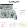 7- Pcs Bed Spread Set- Full -Elena-Printed Quilted Wrinkle-Free Microfiber Includes 3-Pcs Coverlets Set and 4-Pcs Sheet Set view 2