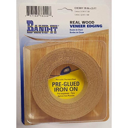Band It 7/8 in. W x 25 ft. L x .030 in. Cherry Real Wood Veneer Edging