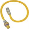 Brasscraft Gas Connector Coated Stainless Steel 48 " 1/2 " Mip X 1/2 " Mip 1/4 " Id. Use With Dryer/ view 1
