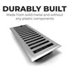 Madelyn Carter Contemporary Vent Cover, Solid Cast Brass Interior, Controls Air Flow, 4 x 12 inches (Overall Face: 5.25 x 13.5 inches), Brushed Nickel view 2