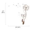 MairGwall Nursery Girl Room Wall Decal Dandelion Flower Art Sticker Home Decor (Large,Black) view 2