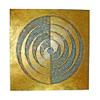 MY SWANKY HOME Gold Metal Swirl Spiral Wall Art | Modern Geometric Plaque view 1