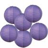 Fun Express Purple Paper Lanterns - 12" Hanging Lanterns for Weddings & Party Decor - 6 Pieces view 1