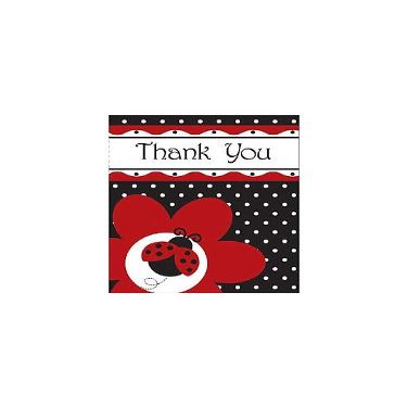 Creative Converting BB020304 Ladybug Party Thank You Notes - 8-Pack