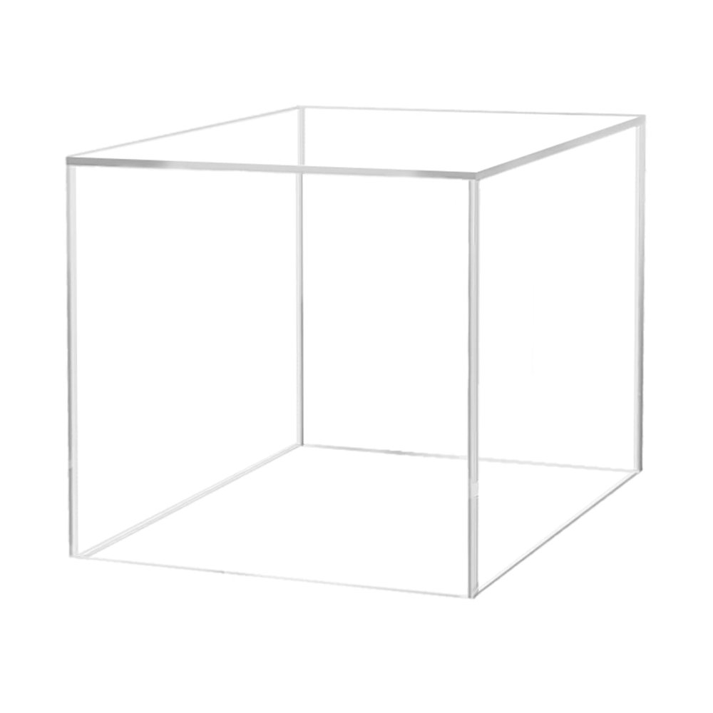 8 Inch Clear Acrylic Display Box with One Open Side Versatile Square Plexiglass Merchandise Storage Bin or Retail Product Riser No Assembly by Marketing Holders