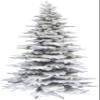 Fraser Hill Farm 7.5-Ft. Mountain Pine Flocked Artificial Christmas Tree with Stand, Unlit Foldable Fake Tree with Realistic Snowy Foliage for Home Decoration view 1