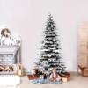 Fraser Hill Farm 7.5-Ft. Mountain Pine Flocked Artificial Christmas Tree with Stand, Unlit Foldable Fake Tree with Realistic Snowy Foliage for Home Decoration view 3
