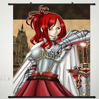 Wall Scroll Poster Fabric Painting For Anime Fairy Tail Erza Scarlet 220 L