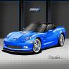 2012 Corvette ZR-1 Coupe - BLUVE Devil- Art Print Poster by Artist Danny Whitfield - Size 20 X 30 view 1