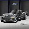 2012 CORVETTE ZR-1 COUPE - CYBER GRAY - ART PRINT POSTER BY ARTIST DANNY WHITFIELD - SIZE 20 X 30 view 1