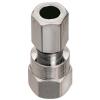 Brass Compression Straight Connector, Lead-Free, 3/8 FPT x 3/8-In. OD view 3