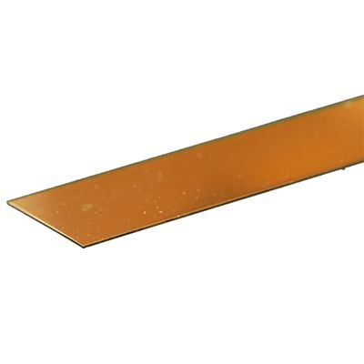 K&S Precision Metals Brass Strip 8232 0.016" Thick x 1" Wide x 12" Long DIY Crafts, Electrical, Jewelry Making, Modeling, Made in USA, 1 Strip