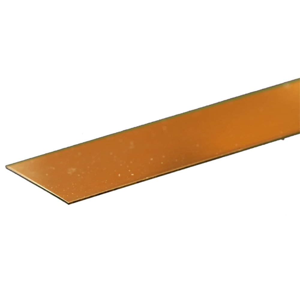 K&S Precision Metals Brass Strip 8232 0.016" Thick x 1" Wide x 12" Long DIY Crafts, Electrical, Jewelry Making, Modeling, Made in USA, 1 Strip