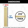 K&S Precision Metals Brass Strip 8232 0.016" Thick x 1" Wide x 12" Long DIY Crafts, Electrical, Jewelry Making, Modeling, Made in USA, 1 Strip view 2
