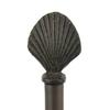 Handcrafted Nautical Decor Cast Iron Seashell Paper Towel Holder 16" - Decorative Sea Shell - Beach Kitche view 2