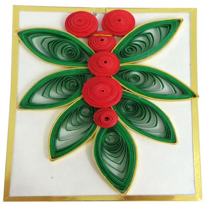 Dei 6 inch Quilling Paper Ornament (Mistletoe)