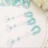 25 Pc Light Blue Color Baptism Favors with Angels Mini Rosaries Silver Plated Blue Crystal Pearls/Recuerditos De Bautismo/Christening Favors/Decenarios/Decades/Finger Rosaries view 3