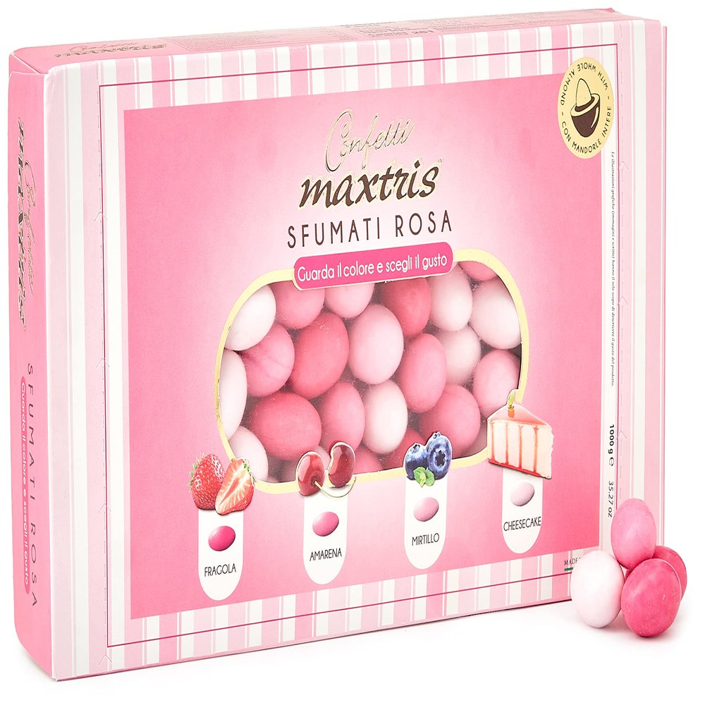 Assorted Pink Sugared Almonds in Four Flavours - IM231953