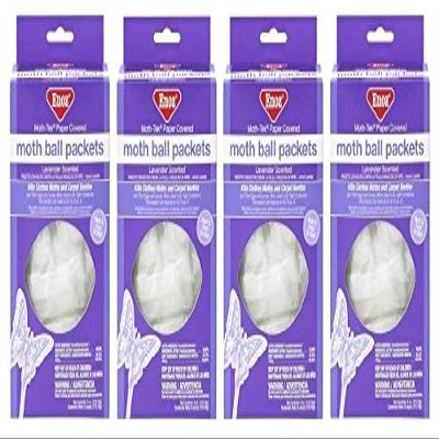 4 Pk, Enoz 6-oz Moth-Tek Moth Ball Packets, Lavender