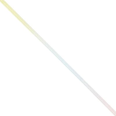 Konishi Ribbon KR3571-3MM-1 Pastel Rainbow Pattern, Double Satin Ribbon, 0.1 inch (3 mm) Width x 98.4 ft (30 m) Roll