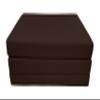 D&D Futon Furniture Portable Trifold Mattress, Foldable Foam Mattresses Small Space Saving Guest, Floor Fold Out Bed Ottoman, 4 inch Folding Cushion Pad Camping RV (Twin Size 4x39x75, Brown) view 3