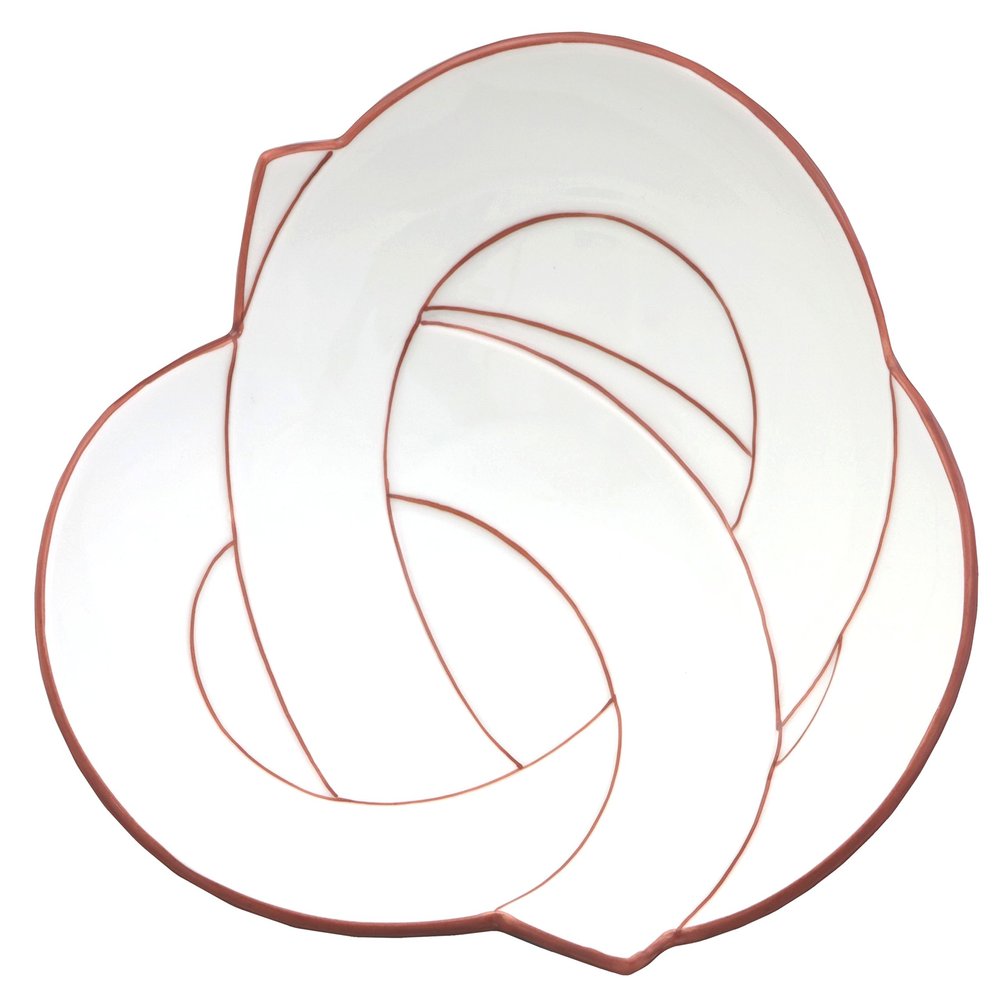 24to3 Nishitomi Pottery Arita Ware Plate, Taniyo Kiln, Knotted Moribar, Bowl, Plate, Diameter Approx. 6.7 inches (17 cm), New Year's Tableware, Made in Japan