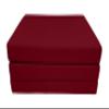 D&D Futon Furniture Portable Trifold Mattress, Foldable Foam Mattresses Small Space Saving Guest, Floor Fold Out Bed Ottoman, 4 inch Folding Cushion Pad Camping RV (Twin Size 4x39x75, Red) view 3