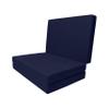 D&D Futon Furniture Portable Trifold Mattress, Foldable Foam Mattresses Small Space Saving Guest, Floor Fold Out Bed Ottoman, 4 inch Folding Cushion Pad Camping RV (Twin Size 4x39x75, Navy Blue) view 3