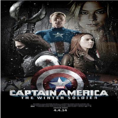 CustomPosterNice BedroomDecor Fashion Well Design CaptainAmerica 2 Winter Soldier ShieldWallpaper 50x76cm