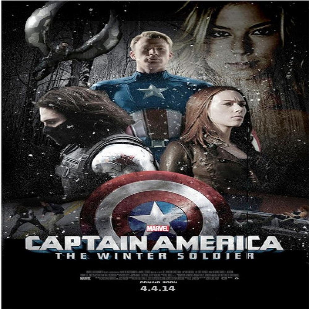 CustomPosterNice BedroomDecor Fashion Well Design CaptainAmerica 2 Winter Soldier ShieldWallpaper 50x76cm