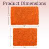 2 Piece Bathroom Rug Set - 32x21 Inch and 24x17 Inch Memory Foam Bath Mats with Chenille Shag Top for Stylish Bathroom Decor - Machine Washable Bath Rugs Set of 2 by Lavish Home (Orange) view 2