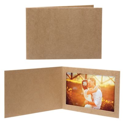 Neil Enterprises, Inc. 6" x 4" Kraft Photo Folders - Pack of 100