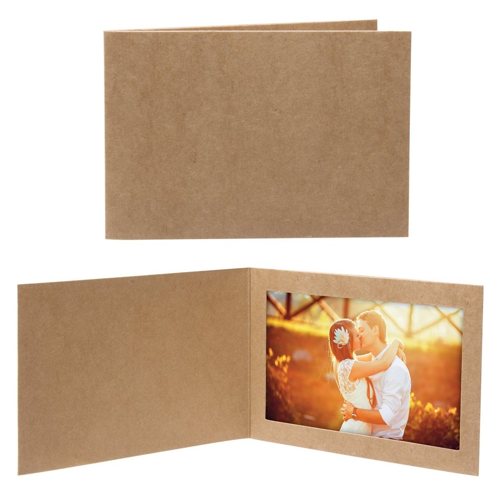 Neil Enterprises, Inc. 6" x 4" Kraft Photo Folders - Pack of 100